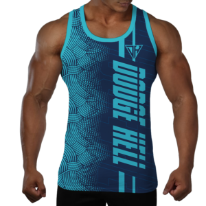 Men’s Blue Performance Gym Tank Top – Breathable Sleeveless Training & Workout Shirt