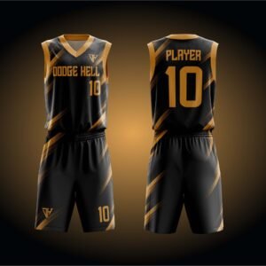 Black Gold Basketball Uniform
